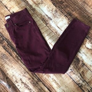 Loft Burgundy Sateen 5 Pocket Legging